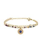 Bracelet en plaqué Or jaune & Multi Pierres multicolore