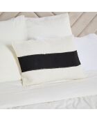 Housse de coussin 100% Lin Goa blanc/noir - 40x60 cm