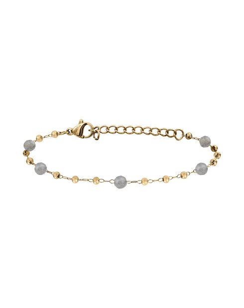 Bracelet en plaqué Or jaune & Labradorite bleu