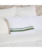 Housse de coussin 100% Lin Malaga blanc/pigeon - 40x60 cm