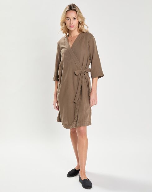 Kimono 100% Gaze de Coton Dili brownie
