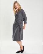 Kimono 100% Gaze de Coton Dili navy gris