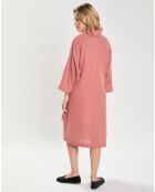Kimono 100% Gaze de Coton Dili bois de rose