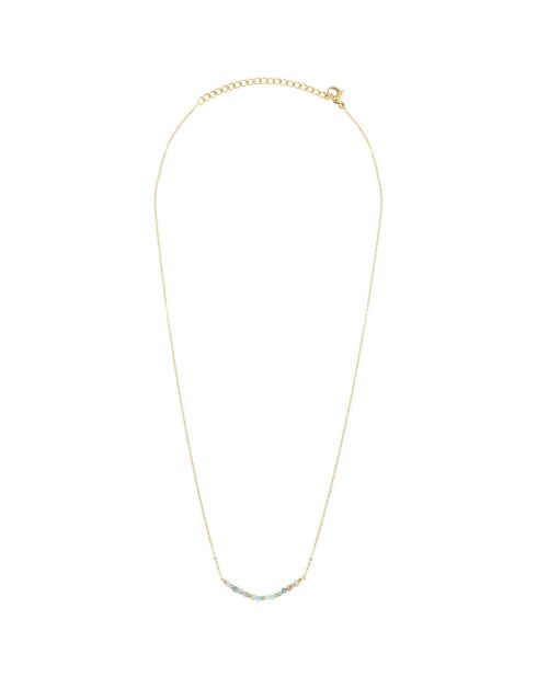 Collier en plaqué Or Jaune & Amazonite vert