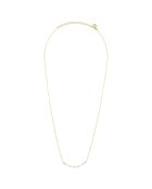 Collier en plaqué Or Jaune & Pierre de lune blanc