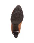 Bottines en Velours de cuir Alix marron - Talon 6 cm