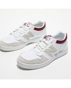 Baskets 480 blanc/bordeaux