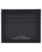 Porte-cartes simple Saint Germain noir - 10x9x0.3 cm