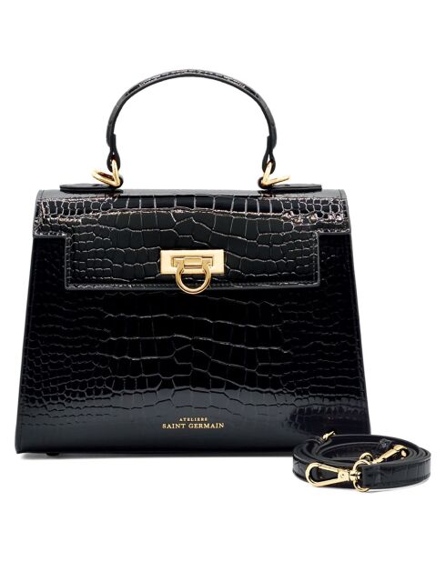 Sac à main Cannes noir - 27x20x11 cm