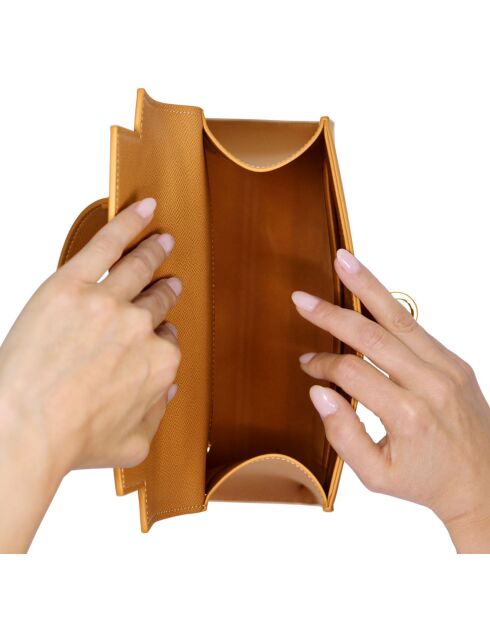 Sac à main Cannes marron - 26x20x11 cm