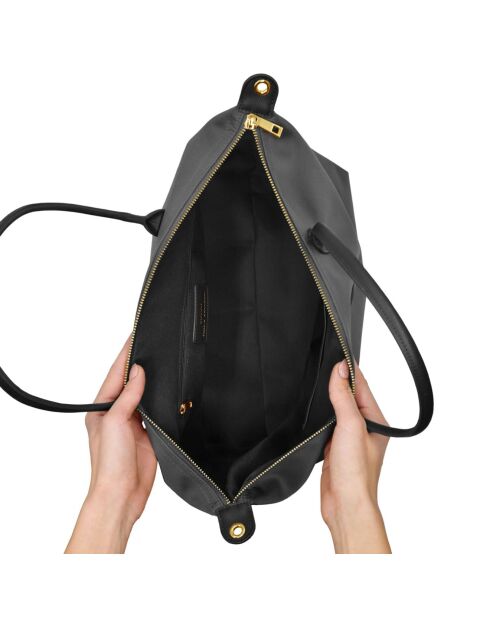 Sac porté épaule Etretat grand modèle noir - 42x25x19 cm