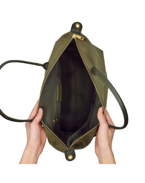 Sac porté épaule Etretat grand modèle vert kaki - 42x25x19 cm