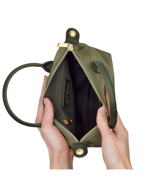 Sac à main Etretat petit modèle vert kaki - 24x15x11 cm