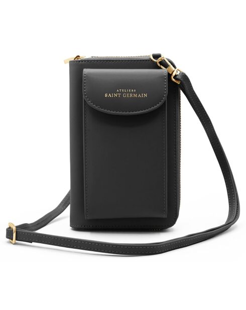Funda negra para smartphone London - 13x17x5 cm