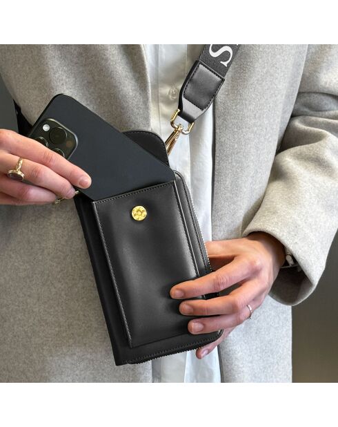 Funda negra para smartphone London - 13x17x5 cm