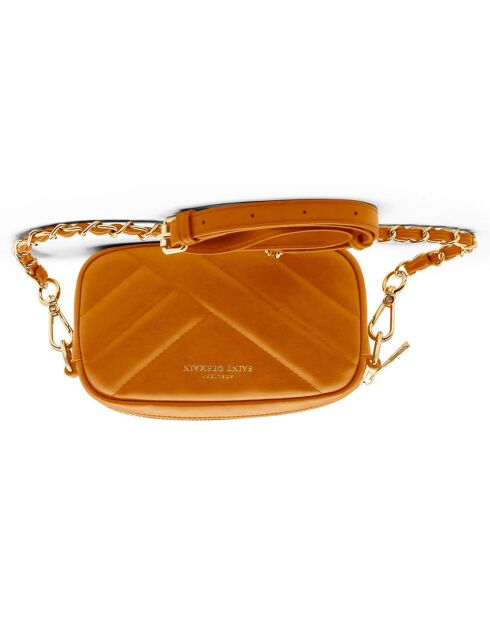 Pochette matelassée Opéra marron - 11x19x4 cm