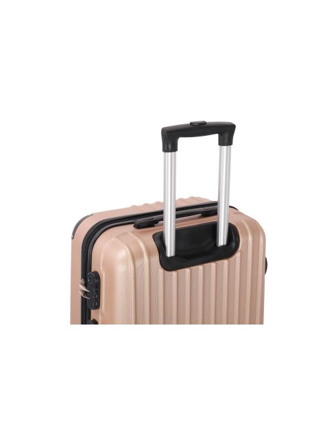 Valise Moyen Séjour Bari 65 cm rose doré