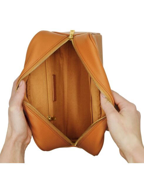 Trousse de Toilette Saint Amand marron - 26x16x11 cm