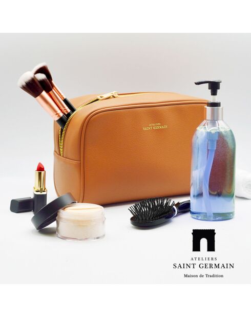 Trousse de Toilette Saint Amand marron - 26x16x11 cm
