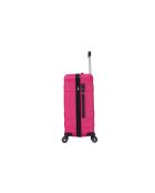 Valise Moyen Séjour 4 roues doubles Lyra 65 cm rose