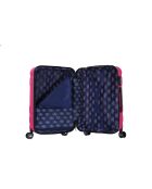 Valise Moyen Séjour 4 roues doubles Lyra 65 cm rose