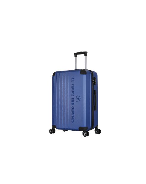 2 valigie doppie Bari 55/65 cm blu a 4 ruote