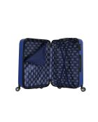 2 valigie doppie Bari 55/65 cm blu a 4 ruote