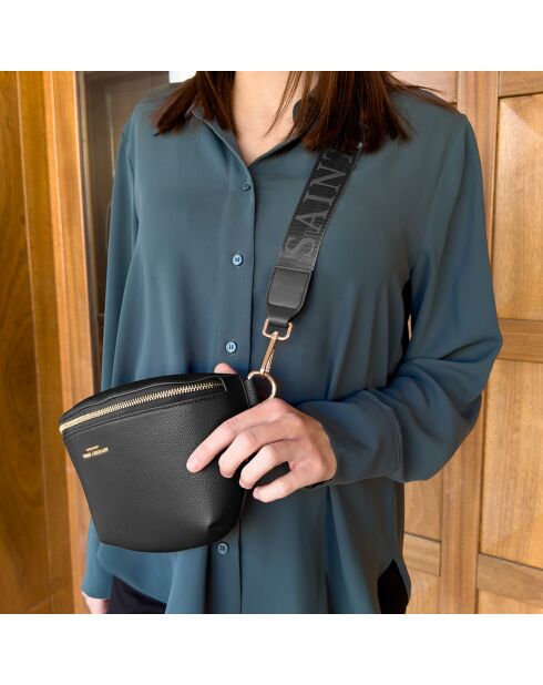 Bolsa banana negra Ibiza - 26x15x9,5 cm