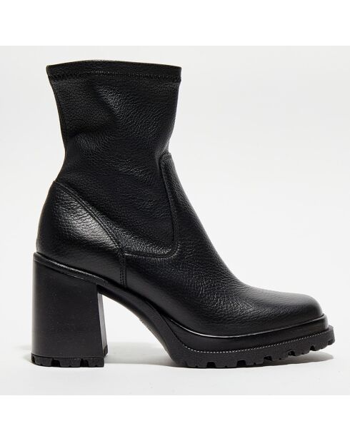 Boots en Cuir Ahmel noires - Talon 8,8 cm