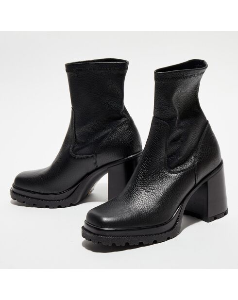Boots en Cuir Ahmel noires - Talon 8,8 cm