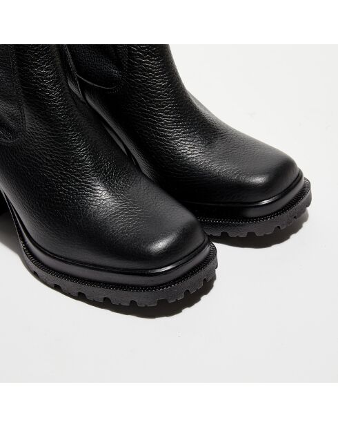 Boots en Cuir Ahmel noires - Talon 8,8 cm