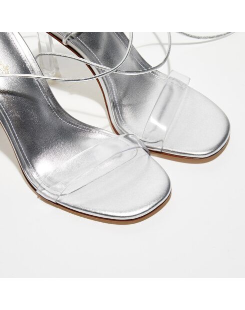 Sandales en Cuir Gloria argentées - Talon 9,5 cm