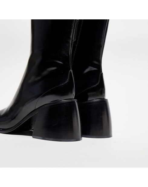 Bottines en Cuir Ella noires - Talon 8,5 cm