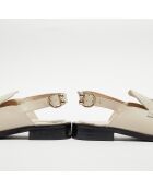 Mules en Cuir Abe écrues