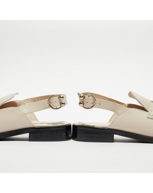 Mules en Cuir Abe écrues