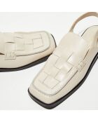 Mules en Cuir Abe écrues