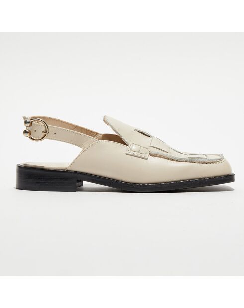 Mules en Cuir Abe écrues