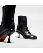 Bottines en Cuir June noires - Talon 8 cm