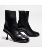 Bottines en Cuir June noires - Talon 8 cm