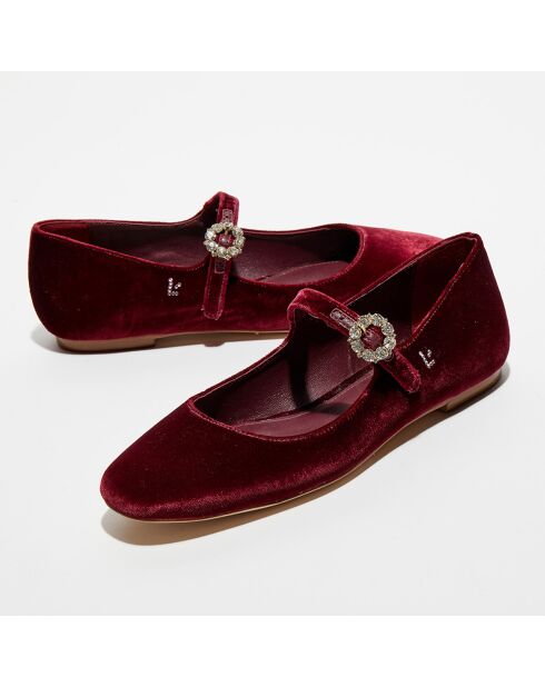 Ballerines en Velours Blair bordeaux