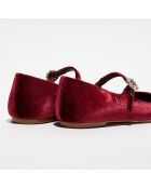 Ballerines en Velours Blair bordeaux