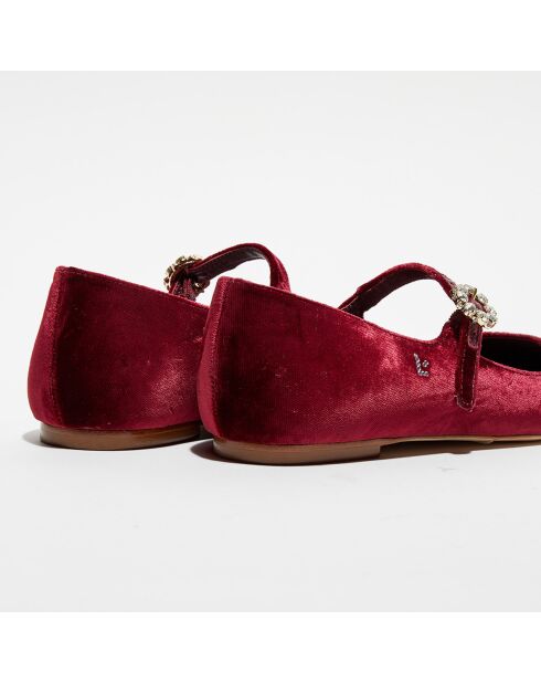 Ballerines en Velours Blair bordeaux