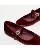 Ballerines en Velours Blair bordeaux