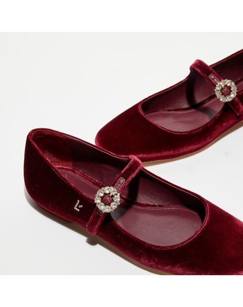 Ballerines en Velours Blair bordeaux