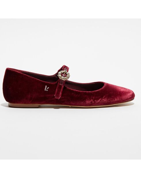 Ballerines en Velours Blair bordeaux