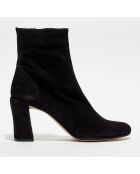 Bottines en Velours de Cuir Vlada noires
