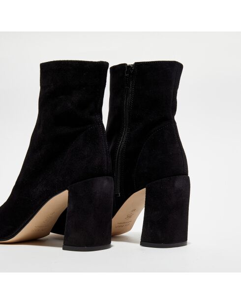 Bottines en Velours de Cuir Vlada noires