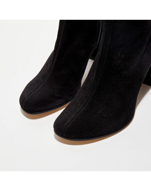 Bottines en Velours de Cuir Vlada noires