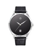 Montre Femme Quartz en Cuir Urban noire