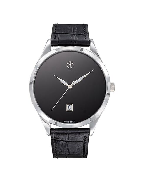 Montre Femme Quartz en Cuir Urban noire